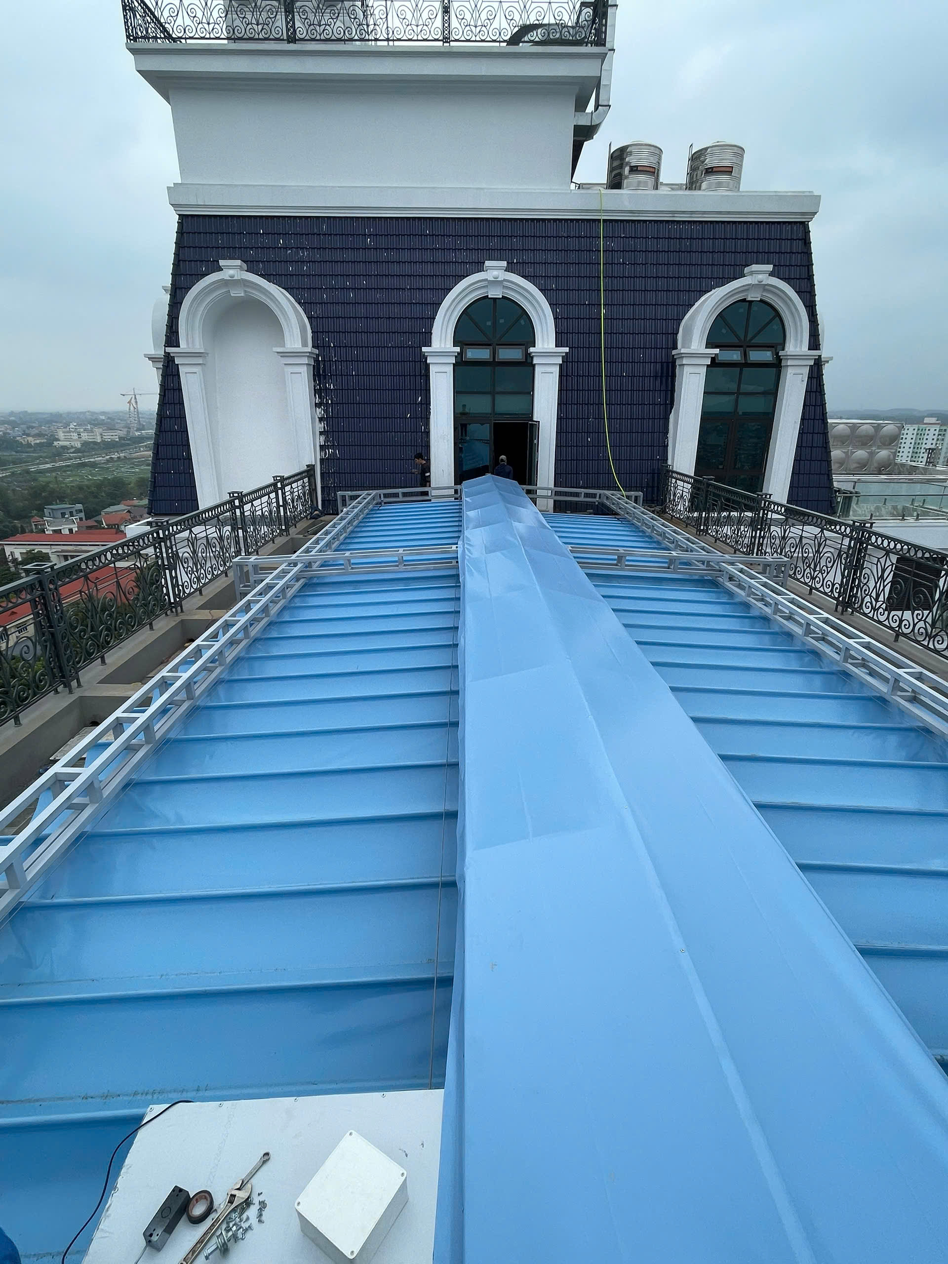 Mái xếp hồ bơi